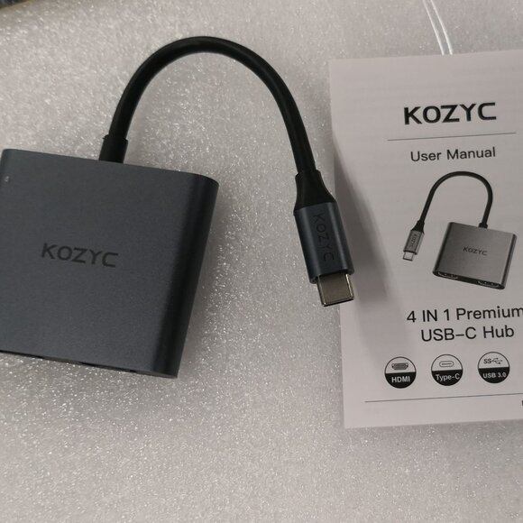 4 in 1 USB C Hub 4K HDMI USB HUB 100W Multiport Adapter for MacBook iPad Kozyc - Picture 2 of 8